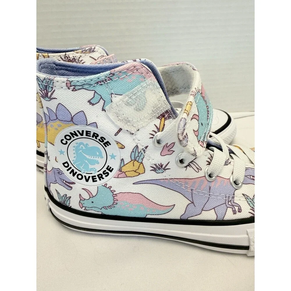 Converse Chuck Taylor All Star Dino Party Easy On Dinosaurs Sneakers Size 13 New - Picture 2 of 8